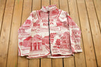 Vintage 1990s Massachusetts Themed Vintage Quilt Jacket