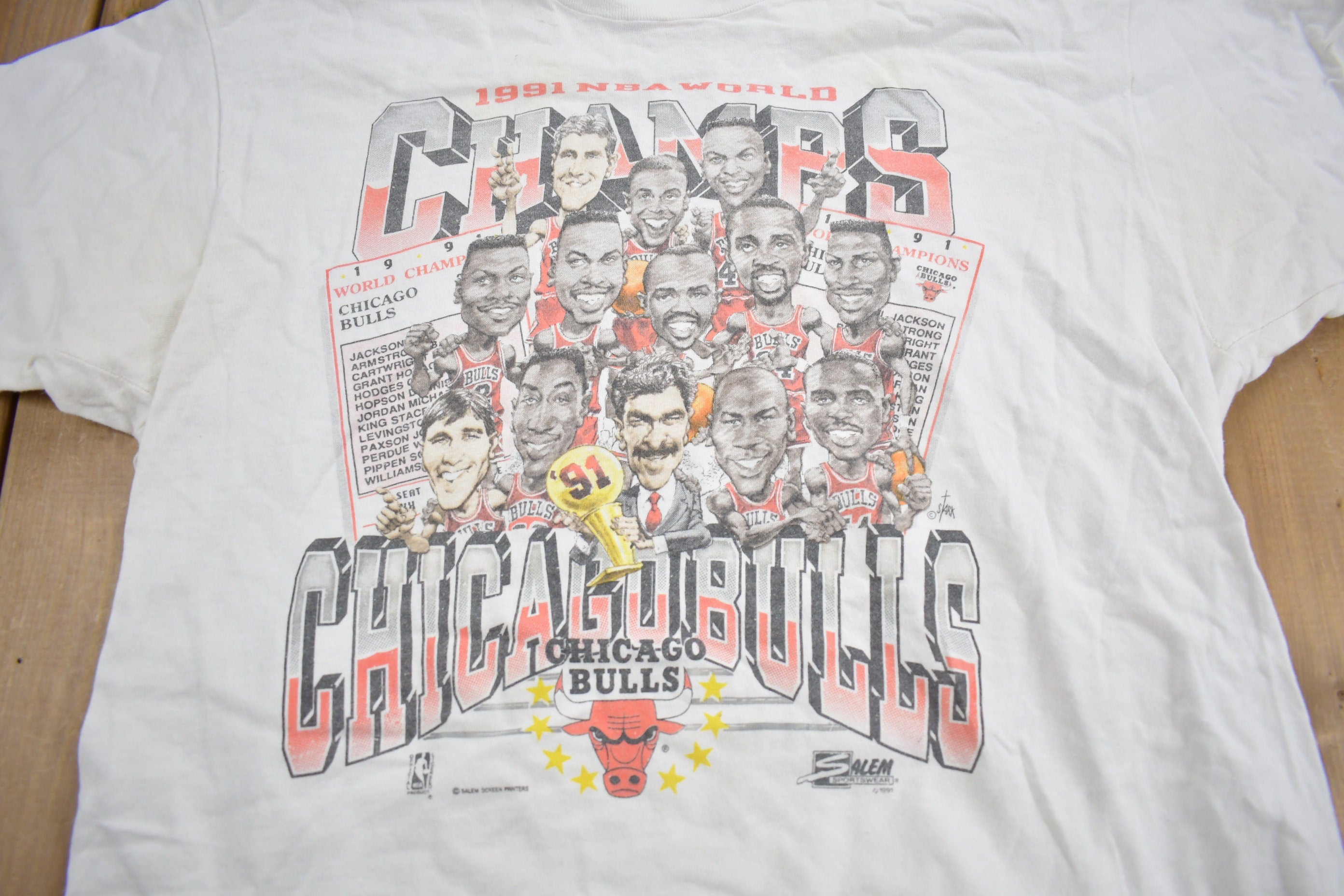 Vintage 1991 Chicago Bulls NBA World Champions T-Shirt