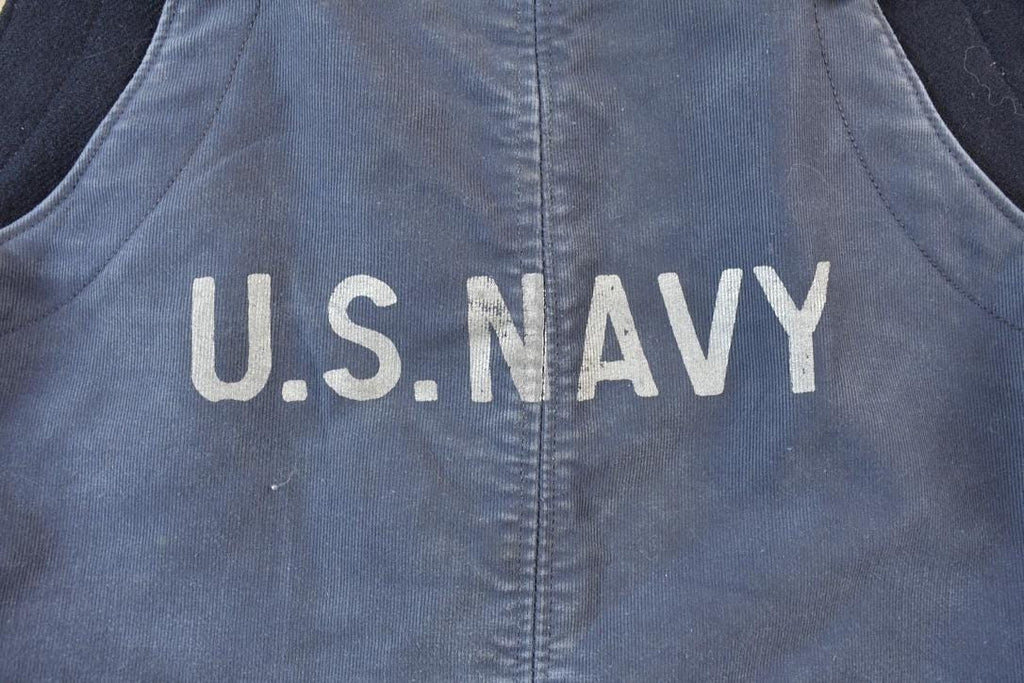 Vintage 1940s N Deck Bib Overalls WWII Blue