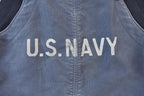 Vintage 1940s N Deck Bib Overalls WWII Blue