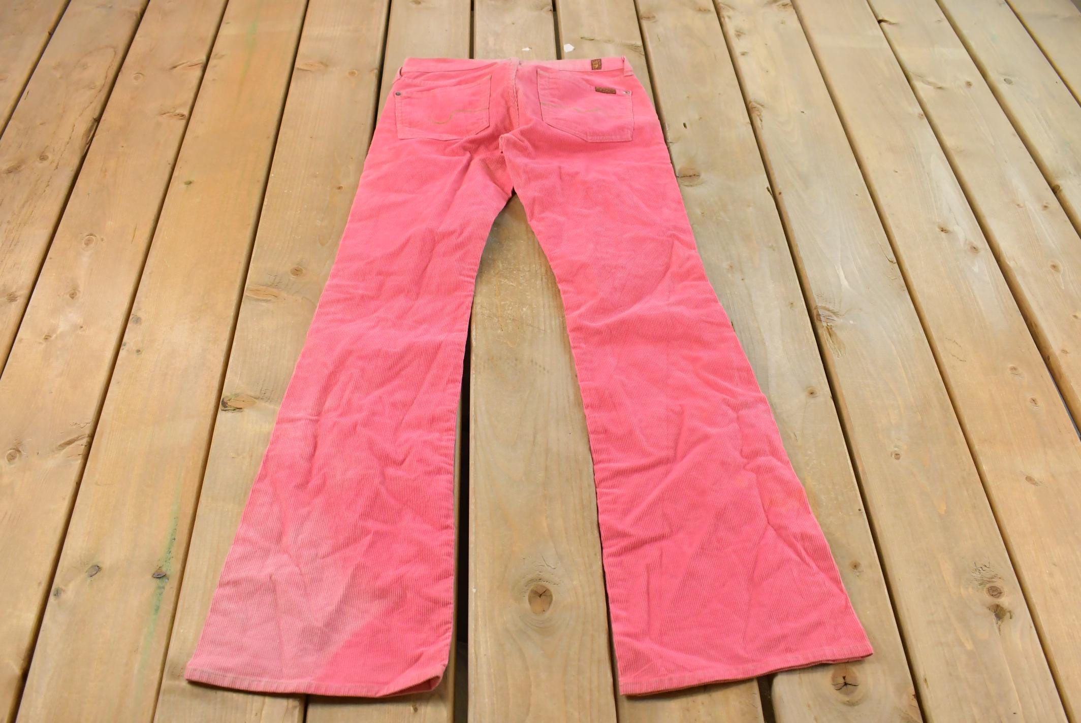 Vintage 1990s For All Mankind Bell Bottom Corduroy Pants Women's 28 x 32