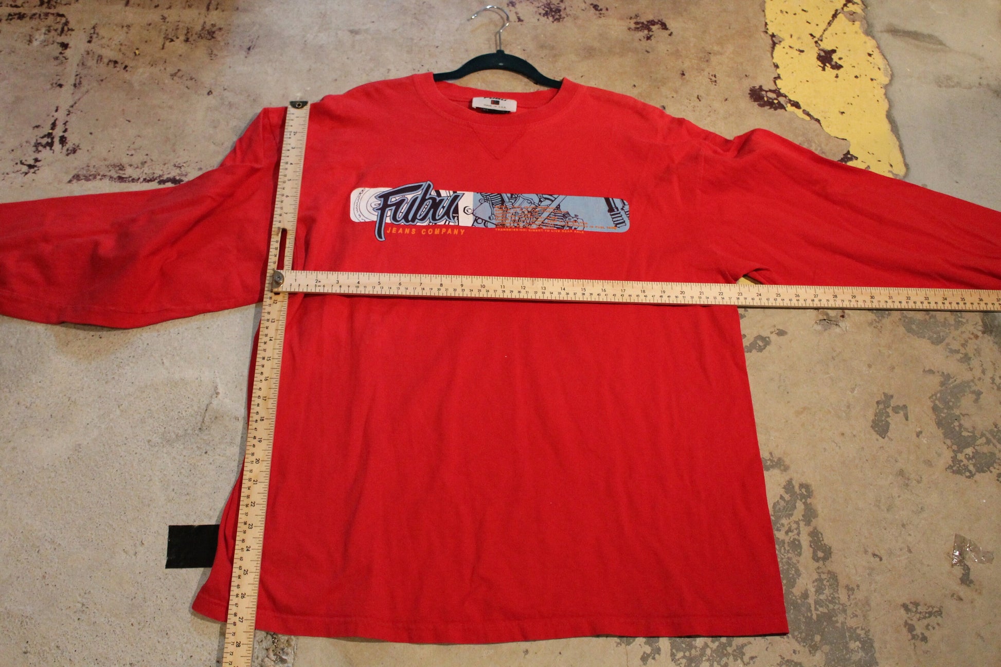 Vintage 1990s FUBU Jeans Company Long Sleeve T-Shirt / Hip Hop Apparel / 90s / Y2K / Made In USA