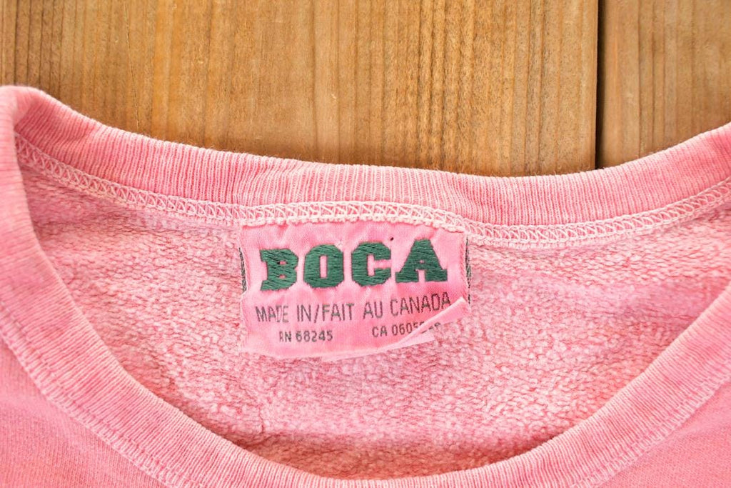Vintage 1990s Boca Authentic Cropped Crewneck Sweatshirt Women's XL Cropped