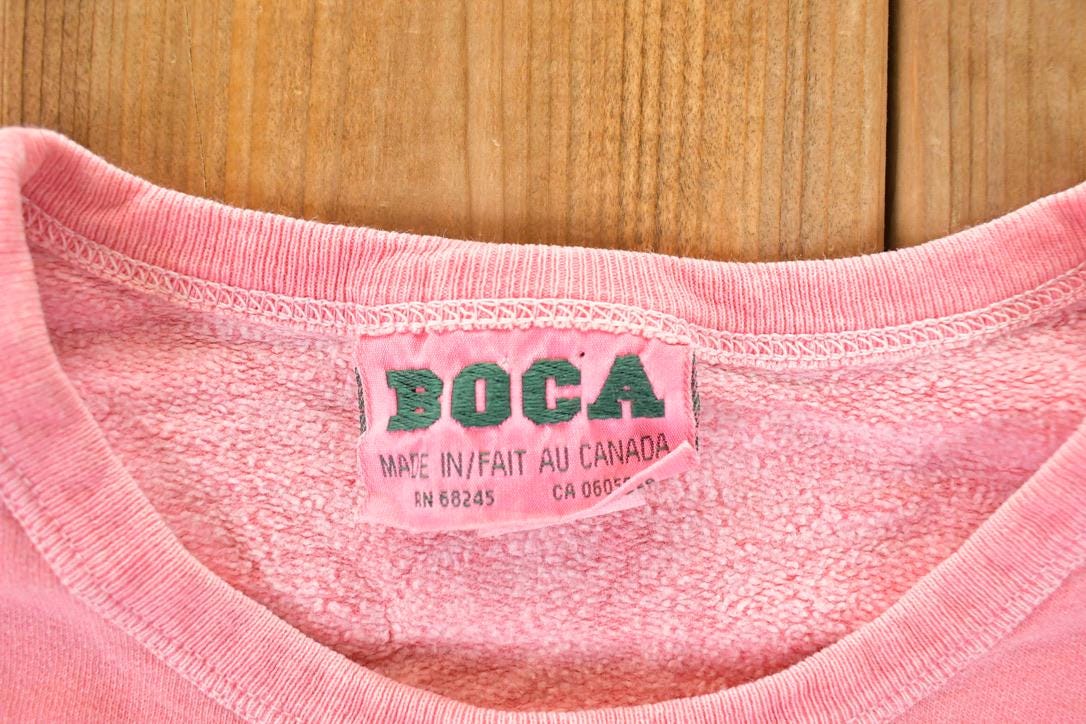 Vintage 1990s Boca Authentic Cropped Crewneck Sweatshirt Women's XL Cropped
