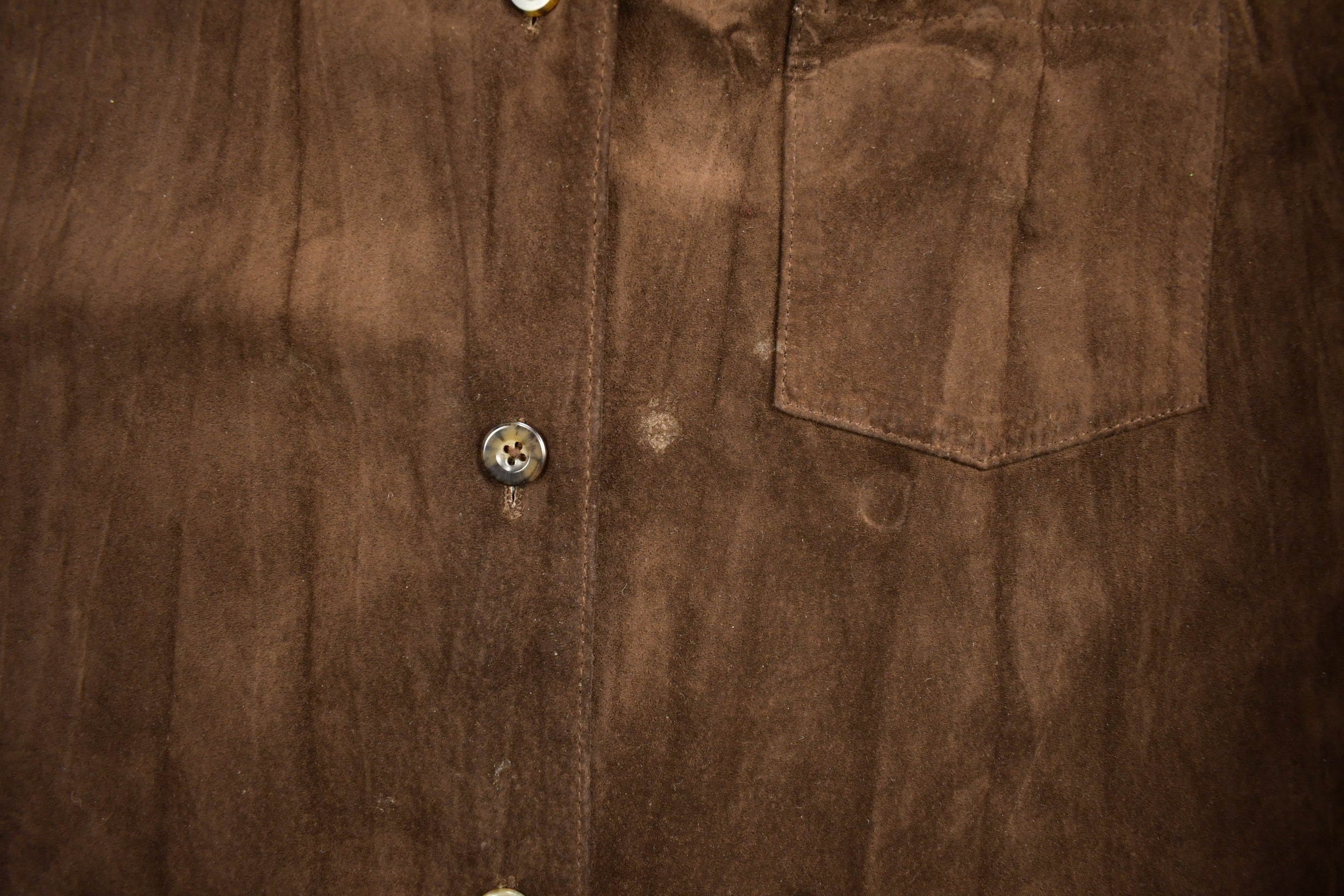 Vintage 1980s Lord and Taylor 100% Leather Button Up Shirt