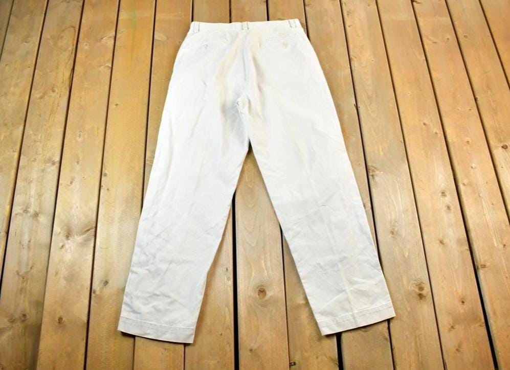 Vintage 1990s Polo By Ralph Lauren Chino Khaki Pants Size 32 x 32
