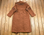 Vintage 1980s Raffinati Cashmere Fringe Full Length Coat