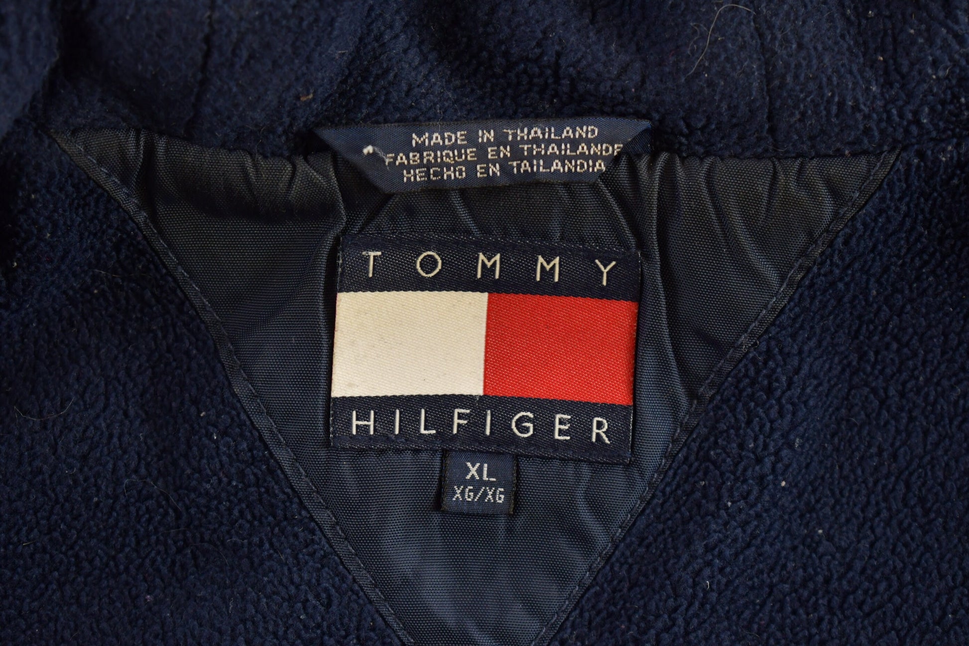 Vintage 1990s Tommy Hilfiger Flag Patch Color Block Windbreaker Jacket