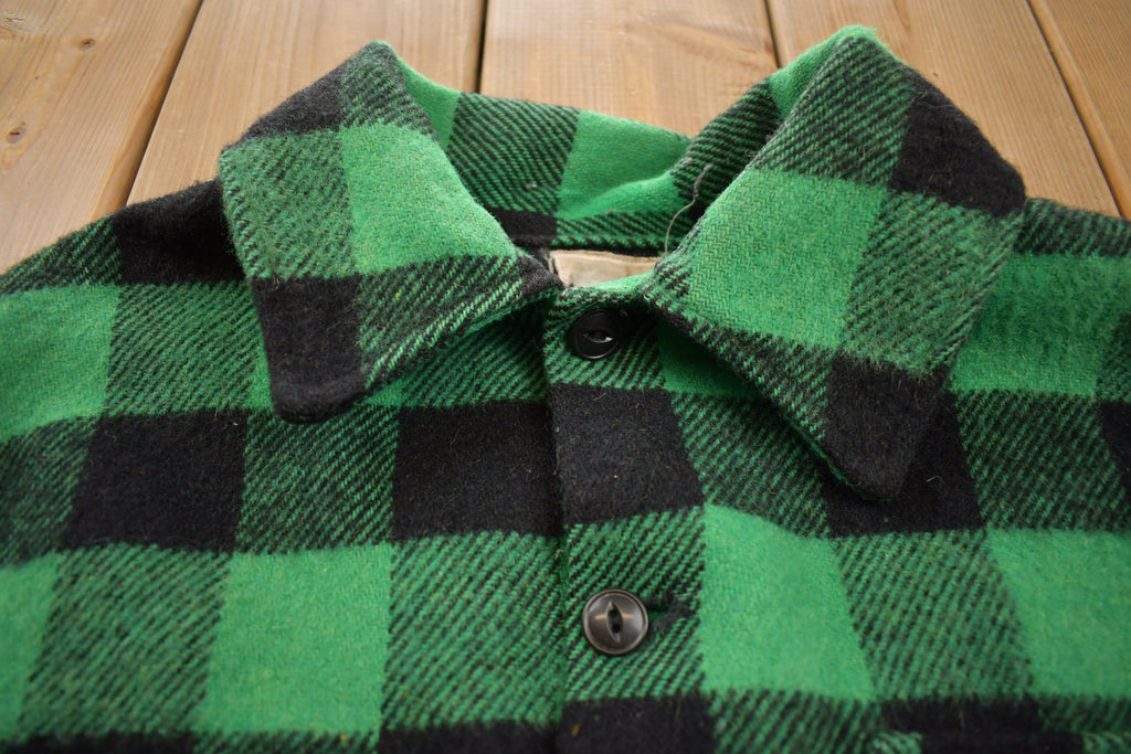 Vintage 1980s Regent Plaid Button Up Jacket