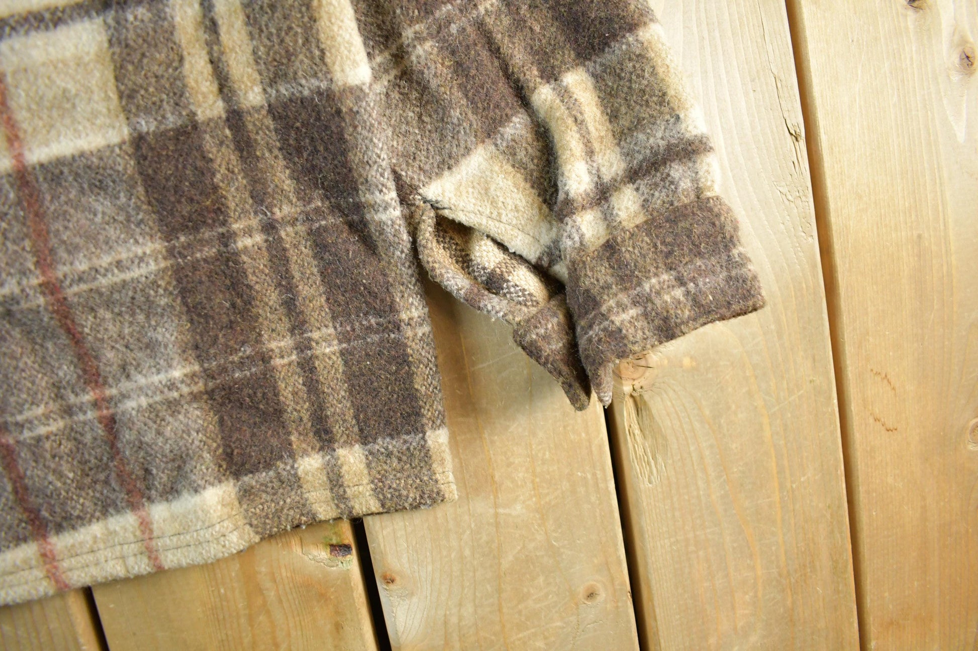 Vintage 1970s Wool Flannel Shirt Jacket Men's S-M