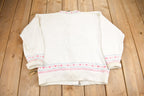 Vintage 1989 Eddie Bauer Striped Knit Cardigan Sweater /