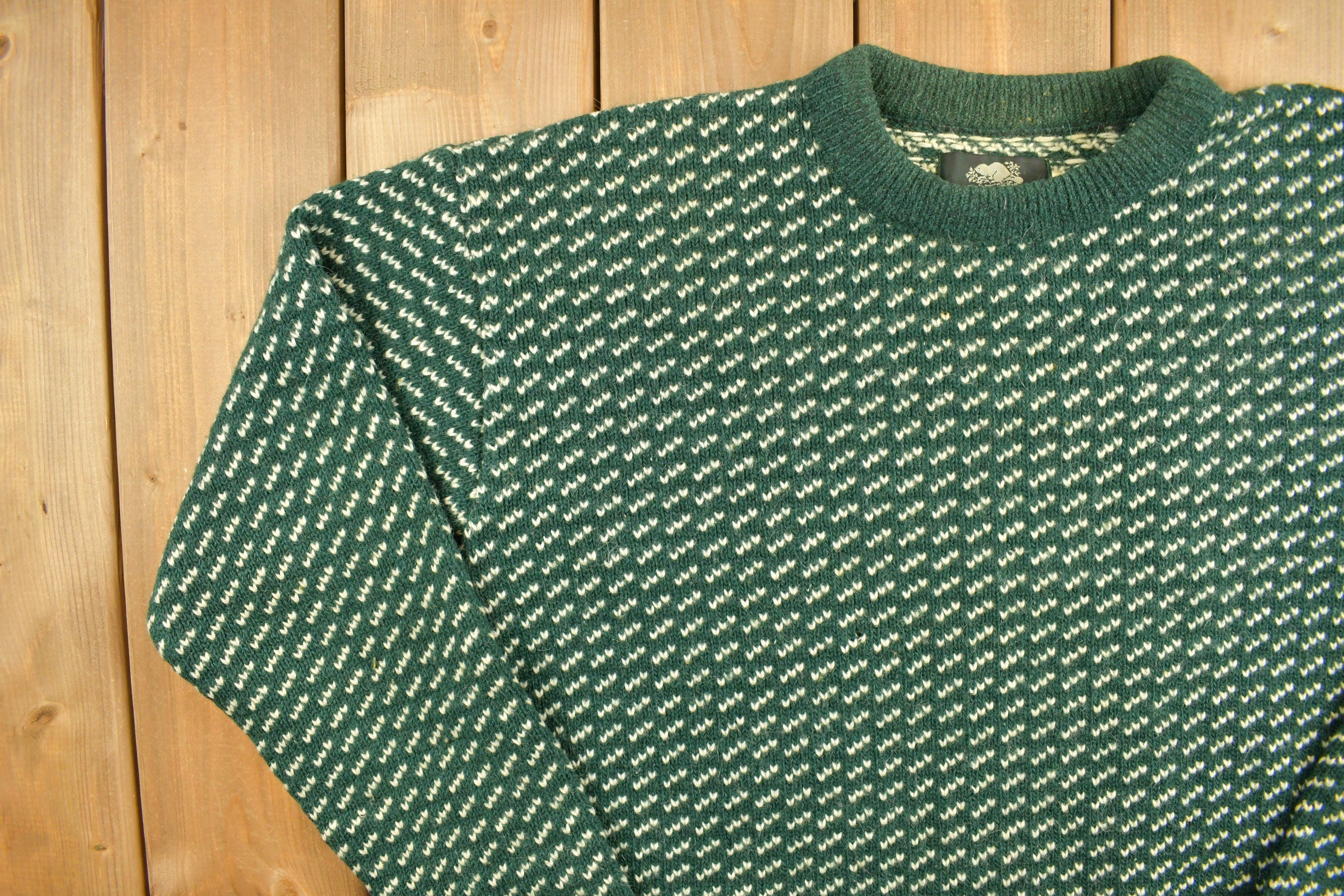 Vintage 1990s Roots Knit Crewneck Sweater