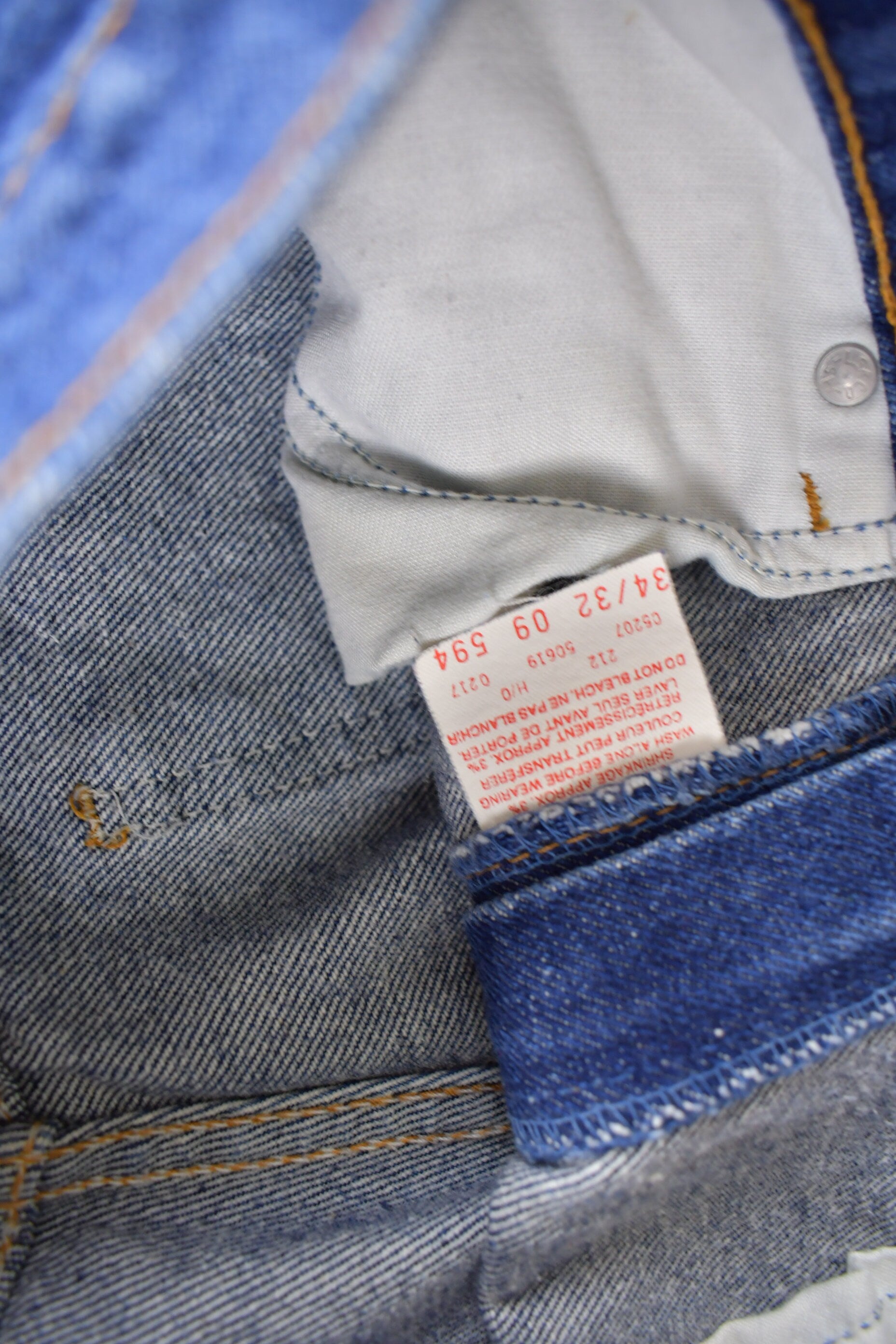 Vintage 1970S Levi's 619 Orange Tab Jeans Size 34 x 32