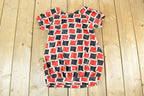 Women Vintage Vigoss Y2K Checker Pattern T-Shirt