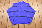 Vintage American Line Quarter Zip Knitted Sweater