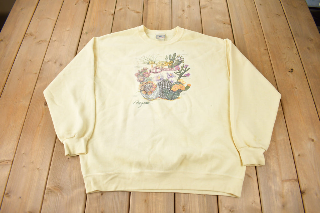 Vintage 1990s Desert Bloom Cute Grandma Style Crewneck Sweater