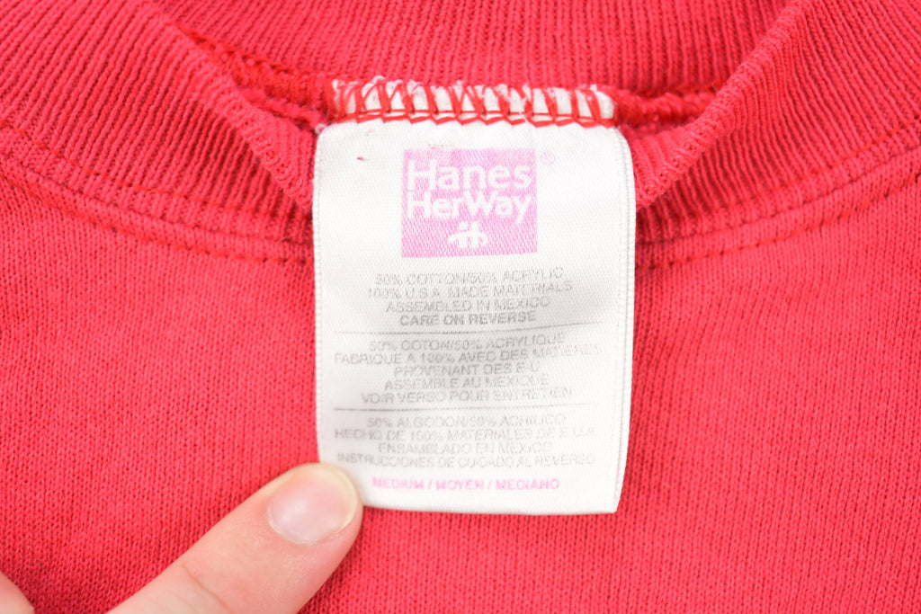 Vintage 1990s Blank Bright Red Crewneck Sweatshirt /