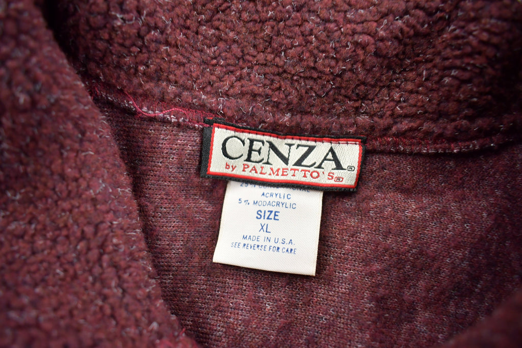 Vintage 1990s Fleece Button Up Woman's Sweater