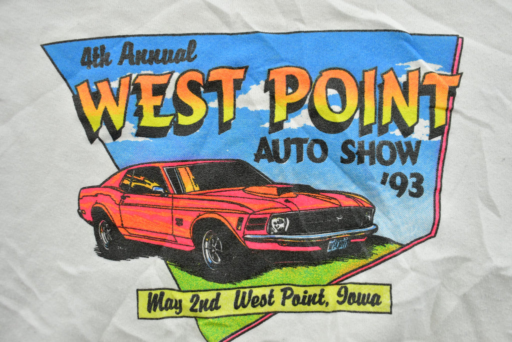 Vintage 1993 West Point 4th Annual Auto Show Iowa Crewneck Sweatshirt