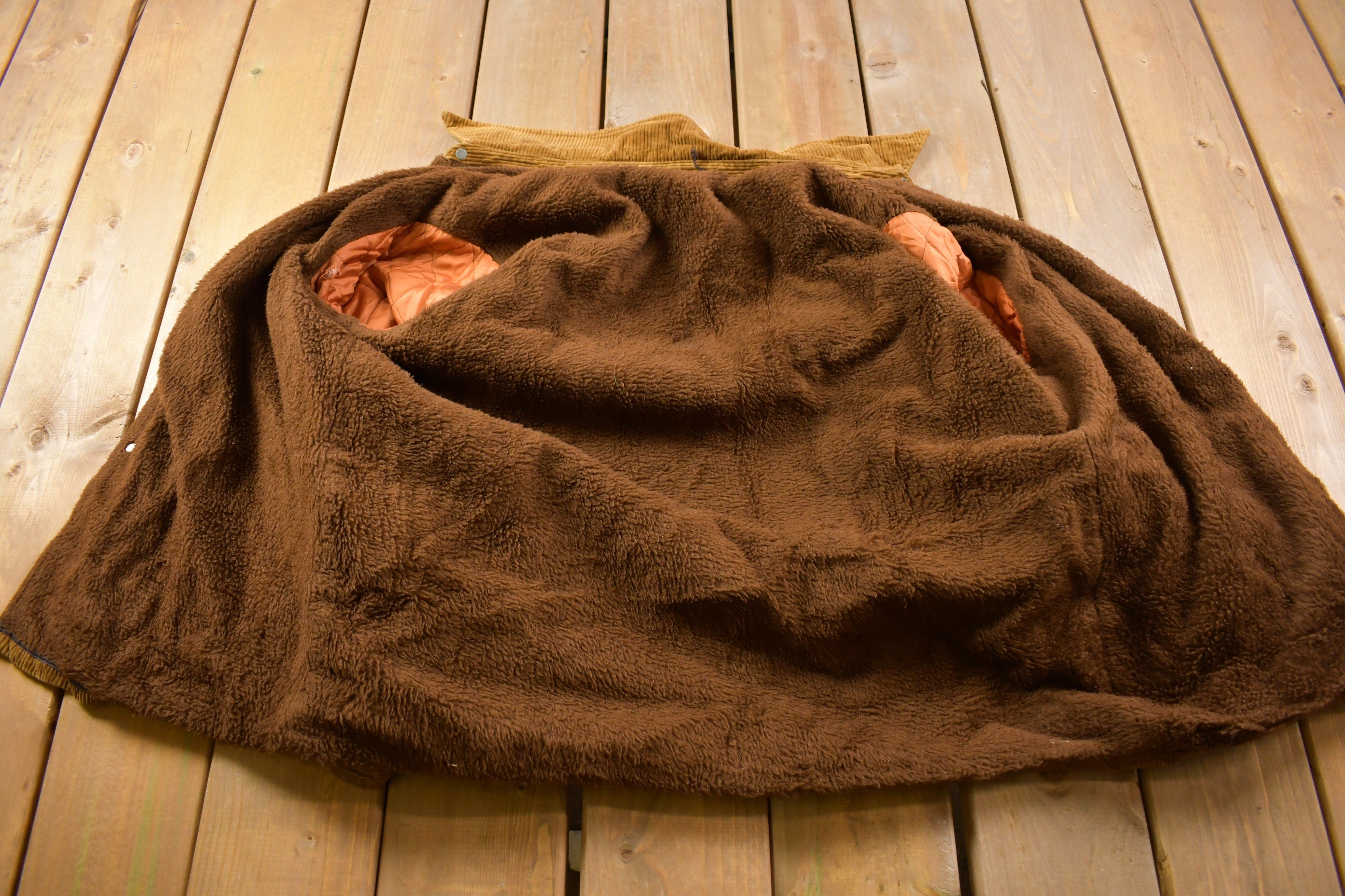 Vintage 1990s Brown Corduroy Button Up Jacket
