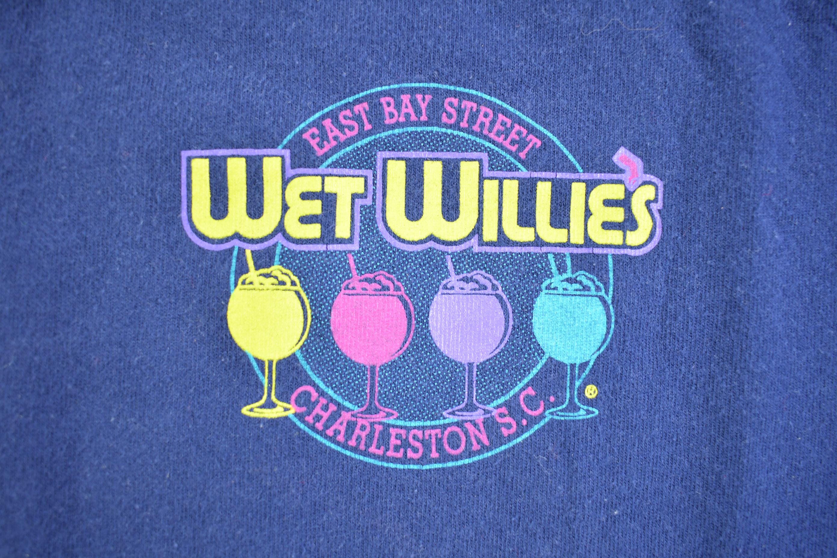 Vintage 1990s "I Got An Attitude Improvement At Wet Willies" Bar T Shirt