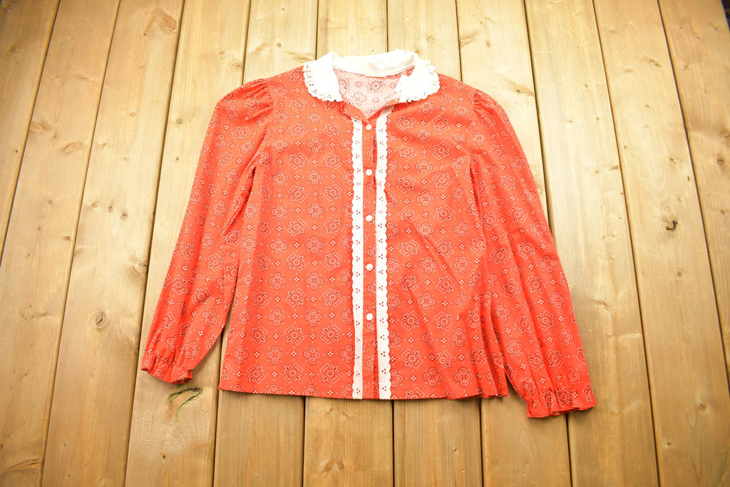 Vintage 1980s Women's Button Up Shirt