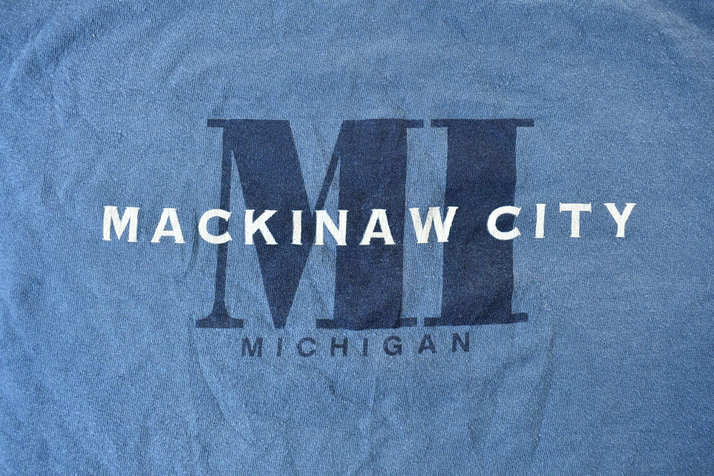 Vintage 1990s Mackinaw City Michigan Graphic Souvenir Travel T-Shirt