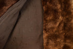 Vintage 1970s Albrecht Furs Full Length Brown Shearling Fur Coat Adult M