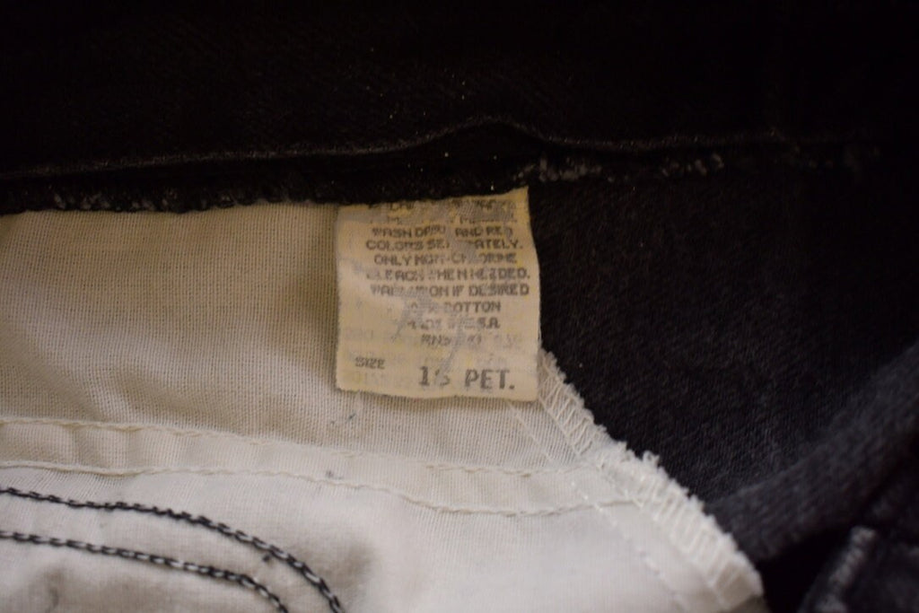 Vintage 1990s Lee Black Denim Straight Leg Jeans Size 30 x 26.5