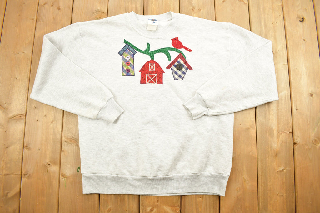 Vintage 1990s House Patchwork Cute Crewneck