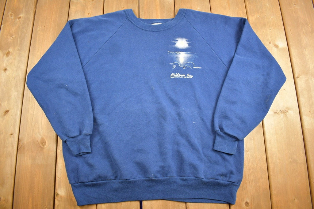 Vintage 1980s Meldrum Bay Manitoulin Island Sweatshirt  Souvenir  Vintage Sweatshirt  Outdoorsman  Tourist Sweatshirt  Made In Canada