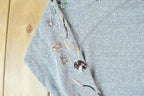 Women Vintage Vigoss Y2K Embroidered Floral Crewneck Sweater
