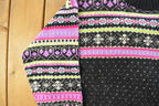 Vintage 1990s Stefano Basics Snowflake Knit Mohair Mockneck Sweater Women's L