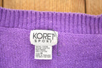 Vintage 1990s Koret Sport AOP Golfing Abstract Knit Cardigan Sweater Women's M