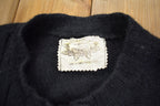 Vintage 1980s Upcycled Treasures 3D Flower Knit Cardigan Sweater