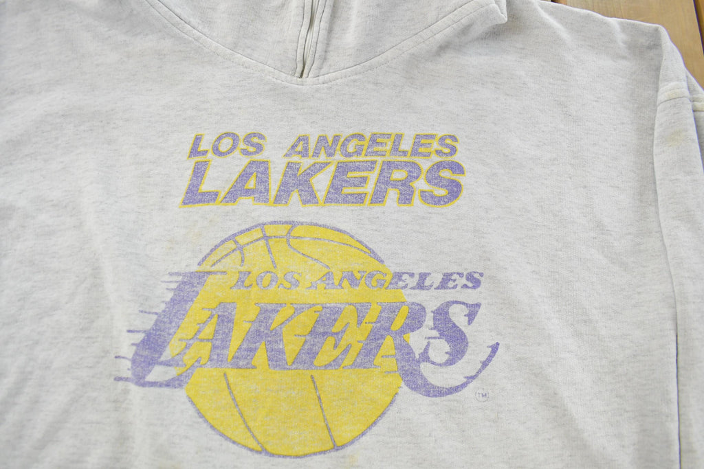 Vintage 1990s Los Angeles Lakers NBA Quarter Zip Sweatshirt Men's Large