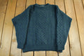 Vintage 1980s Its Traditional Its Irish Knit Wool 3D Cable Knit Sweater Men's Large