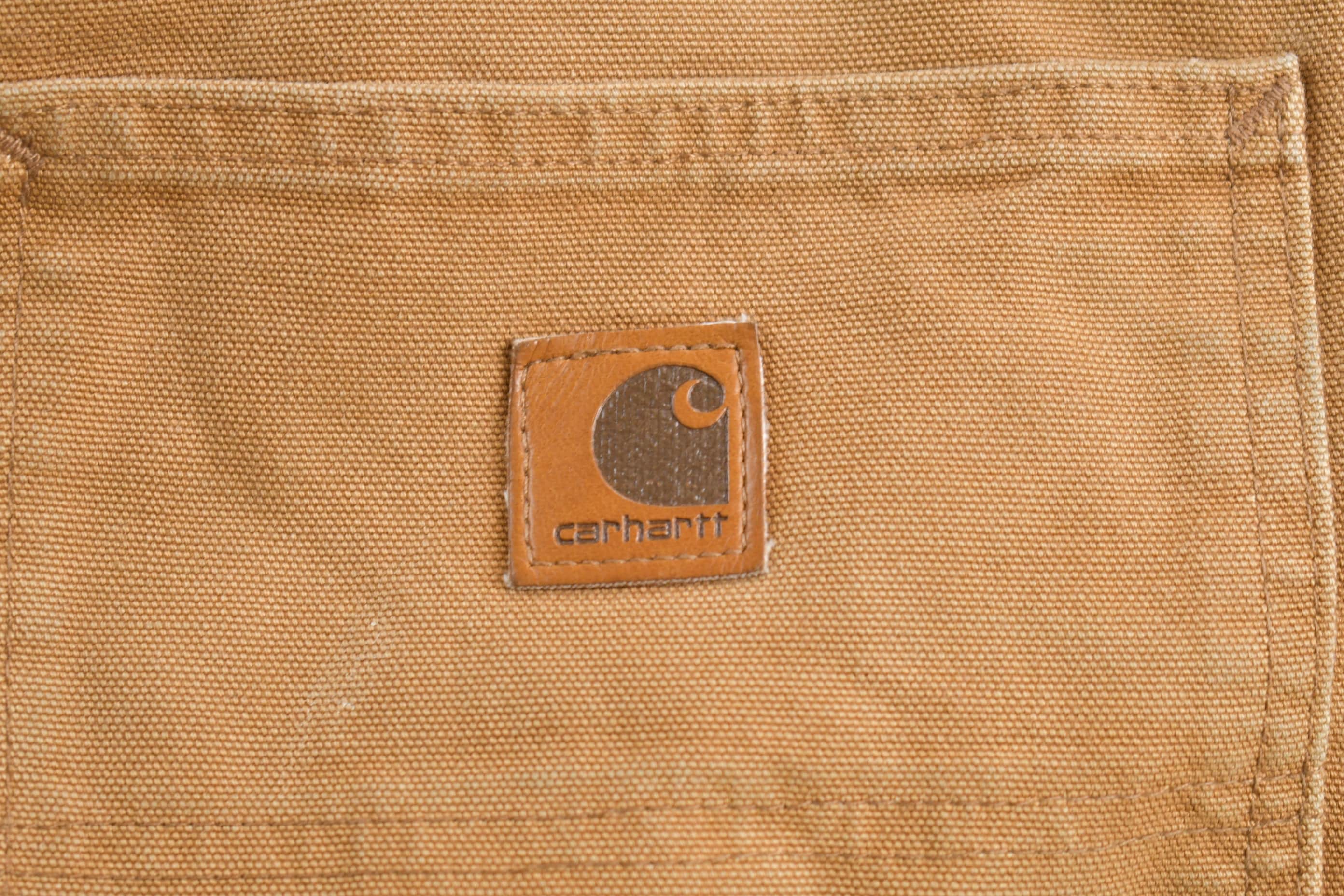 Vintage 1990s Carhartt Dungaree Fit Blanket Lined Work Pants Size 38 x 29