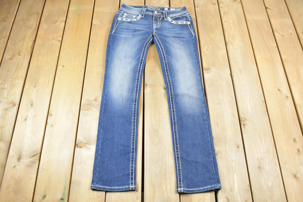 Vintage Y2K Miss Me Bedazzled Low Rise Jeans Size 26x31