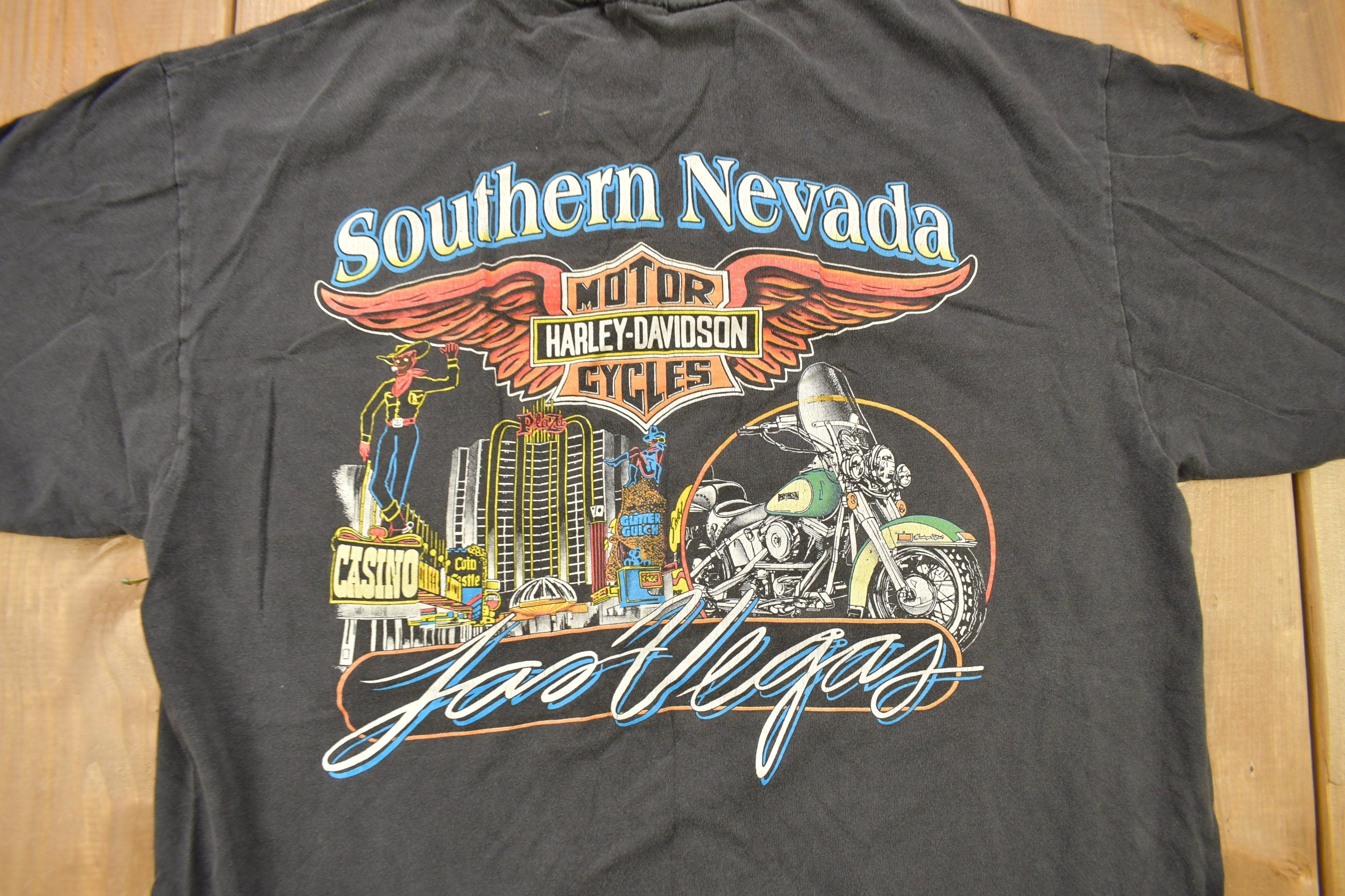 Vintage 1997 Southern Nevada Harley Davidson Las Vegas T-Shirt