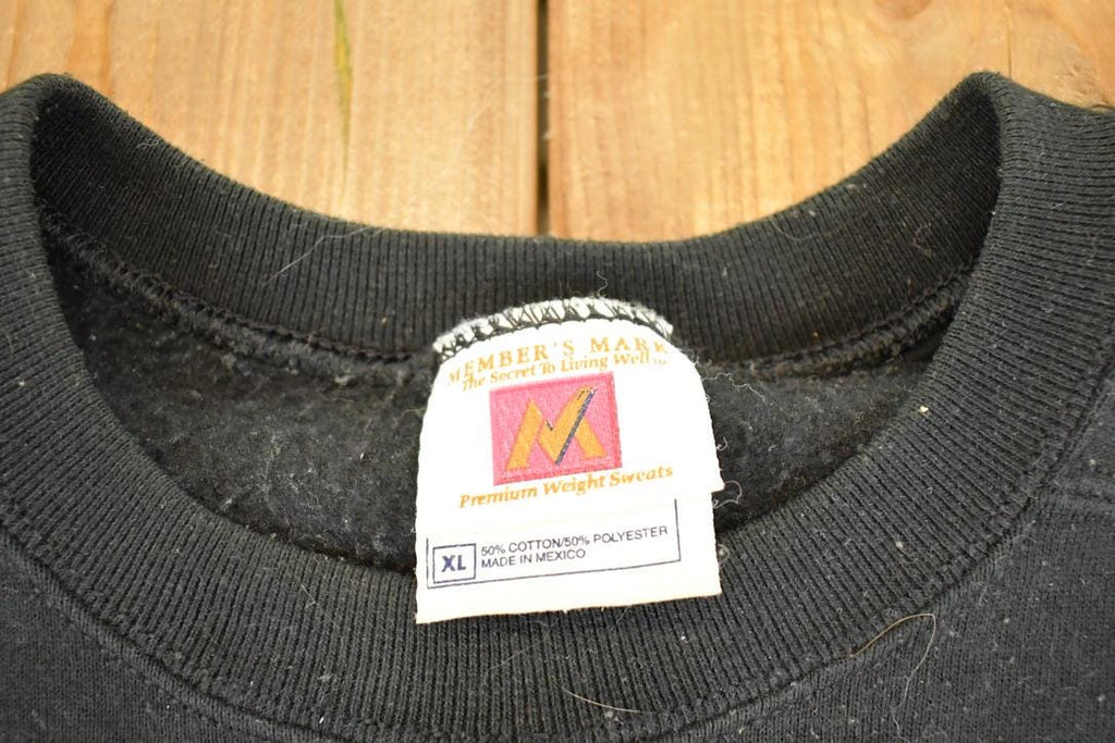 Vintage 1990s Members Mark Streetwear Blank Crewneck Sweatshirt Sun Faded Men's L / 90s Streetwear
