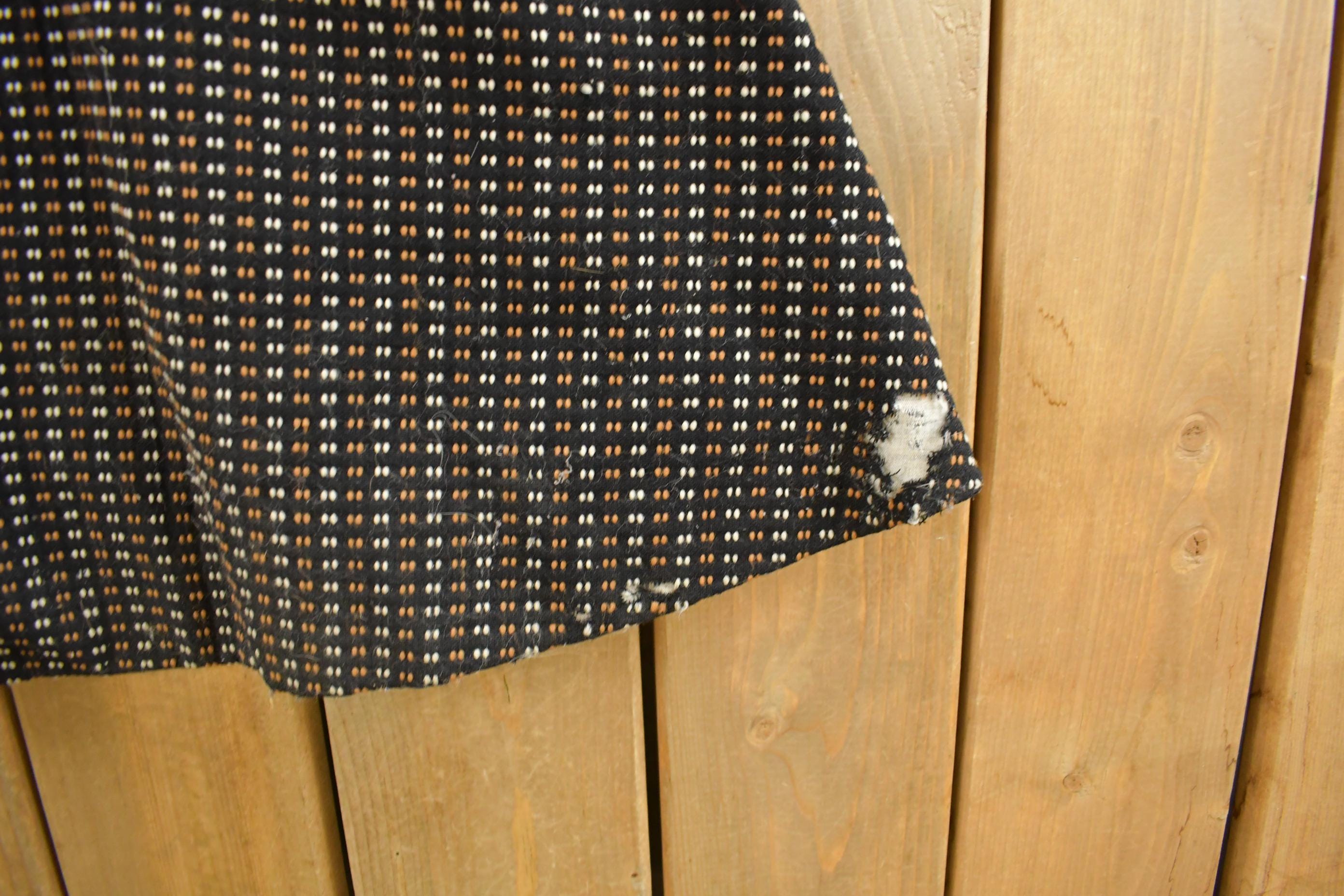 Vintage 1970s Plaid Trench Overcoat Women's Small