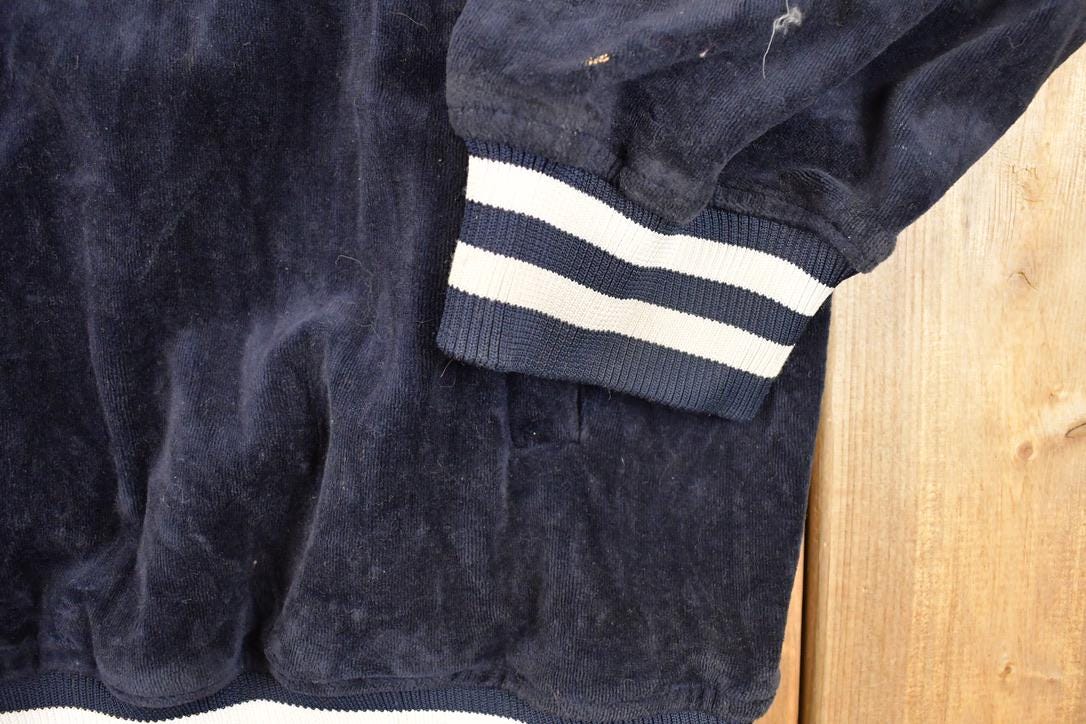 Vintage 1990s Rocawear Embroidered Velour Graphic Full Zip Sweatshirt Mens XXL