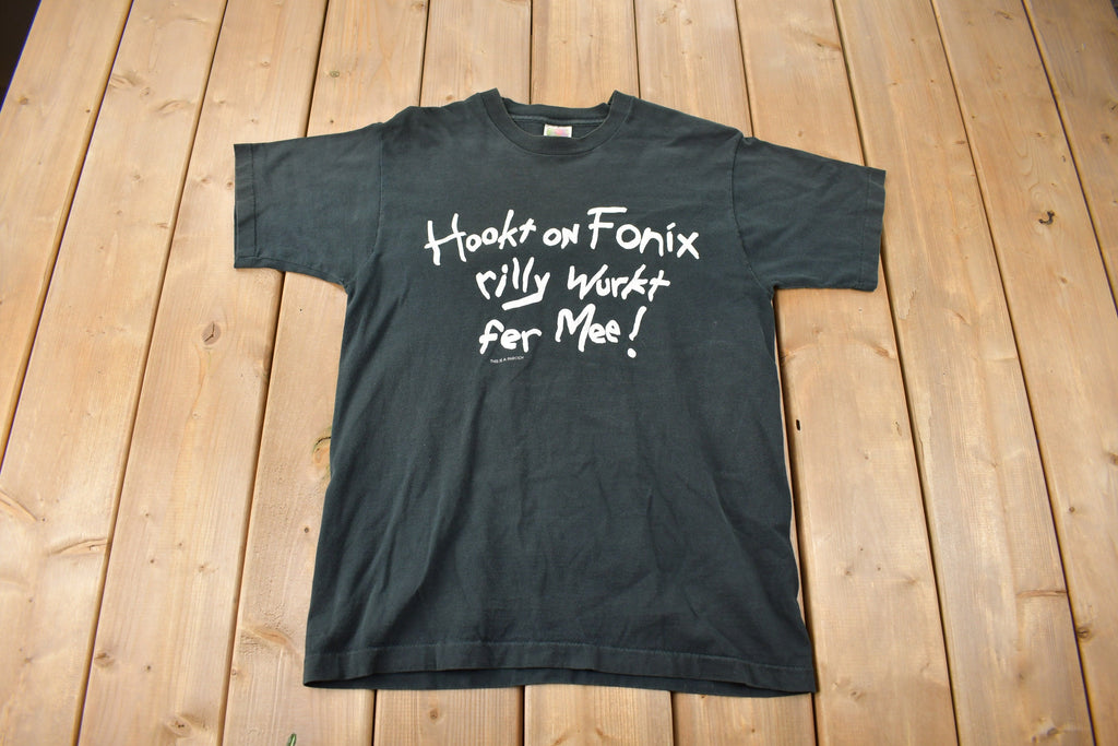 Vintage 1990s Hookt On Fonix Single Stitch Parody Graphic T Shirt Size M