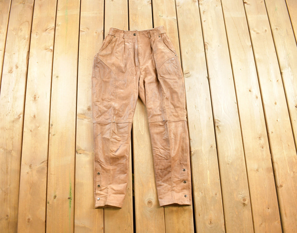 Vintage 1980s Alhambra Brown Leather Pants