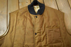 Vintage 1980s Lined Button Snap Workwear Vest - XXL