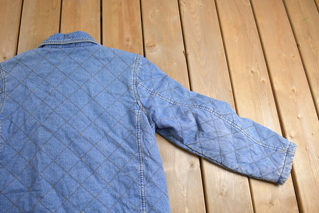 Vintage 1990s Lauren Jeans Co Quilted Denim Jean Jacket