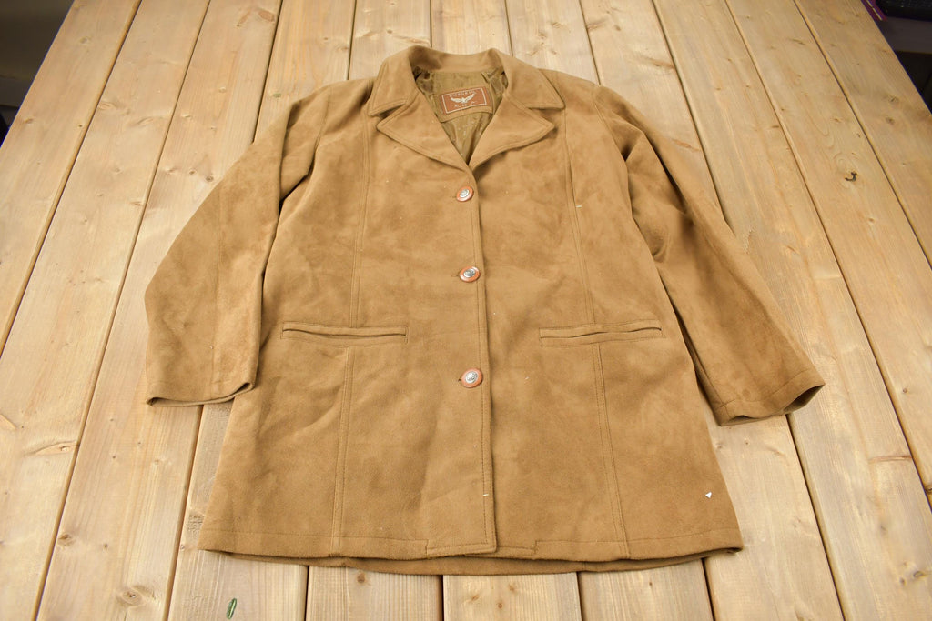 Vintage 1970s Emporio Suede Leather Blazer Jacket