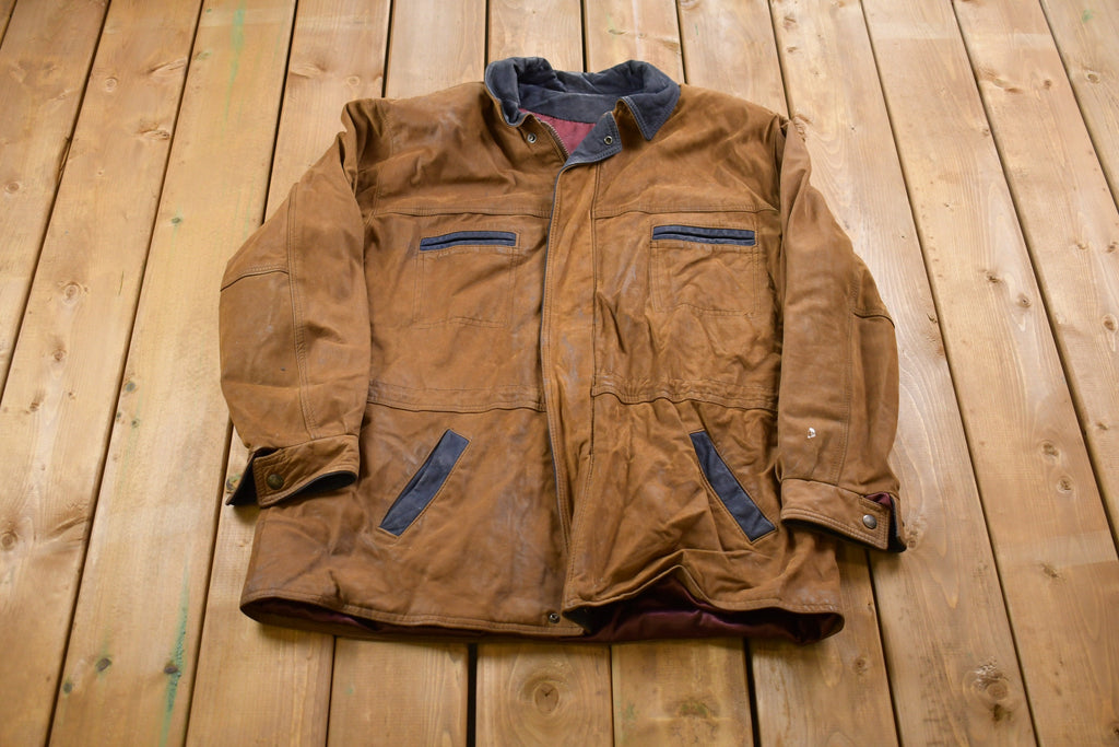 Vintage 1980s Be Village Du Cuir Leather Jacket
