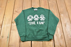 Vintage 1990s Lee See No Hear No Speak No Evil Monkey Graphic Crewneck Sweatshirt